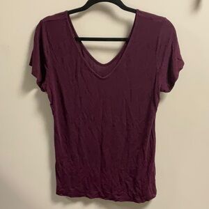 Women's V-Neck Purple Top